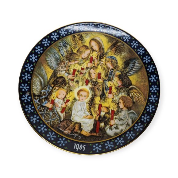 The Bradford Exchange Konigszelt Bayern "Die Nachtwache Der Engel" Plate - Picture 1 of 10